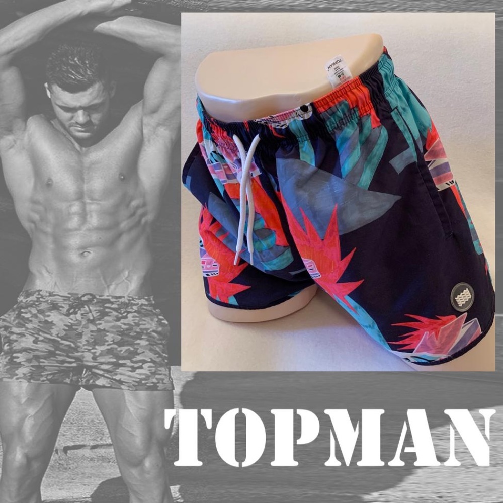 Topman Swim Trunks Small 30-34 RARE style